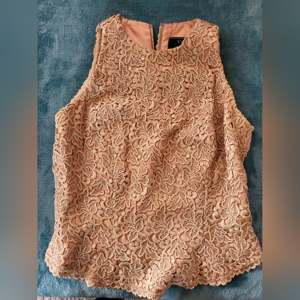 Tan lace top